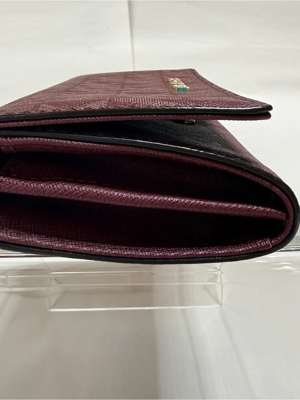 Michael Kors Plum Signature Continental Wallet with Gold Logo